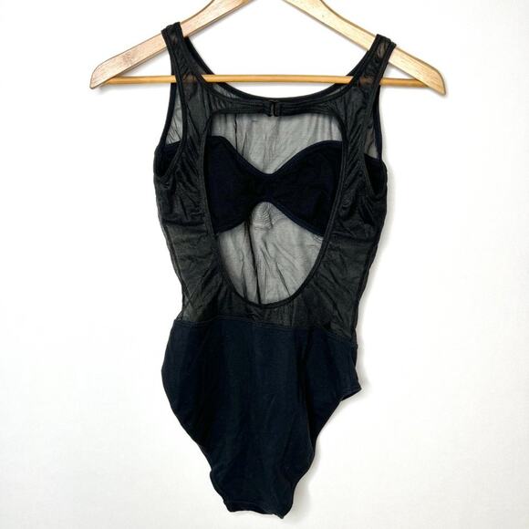 Vintage Yaz Wear Newport News Black Sheer Bodysuit Small - Picture 7 of 14